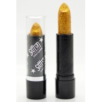 Saffron Glitter Lipstick   Glitter Deep Gold